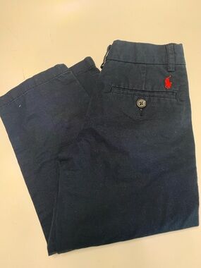 Polo by Ralph Lauren Boy’s 100% Cotton Navy Flat Front Pants size 3/3T